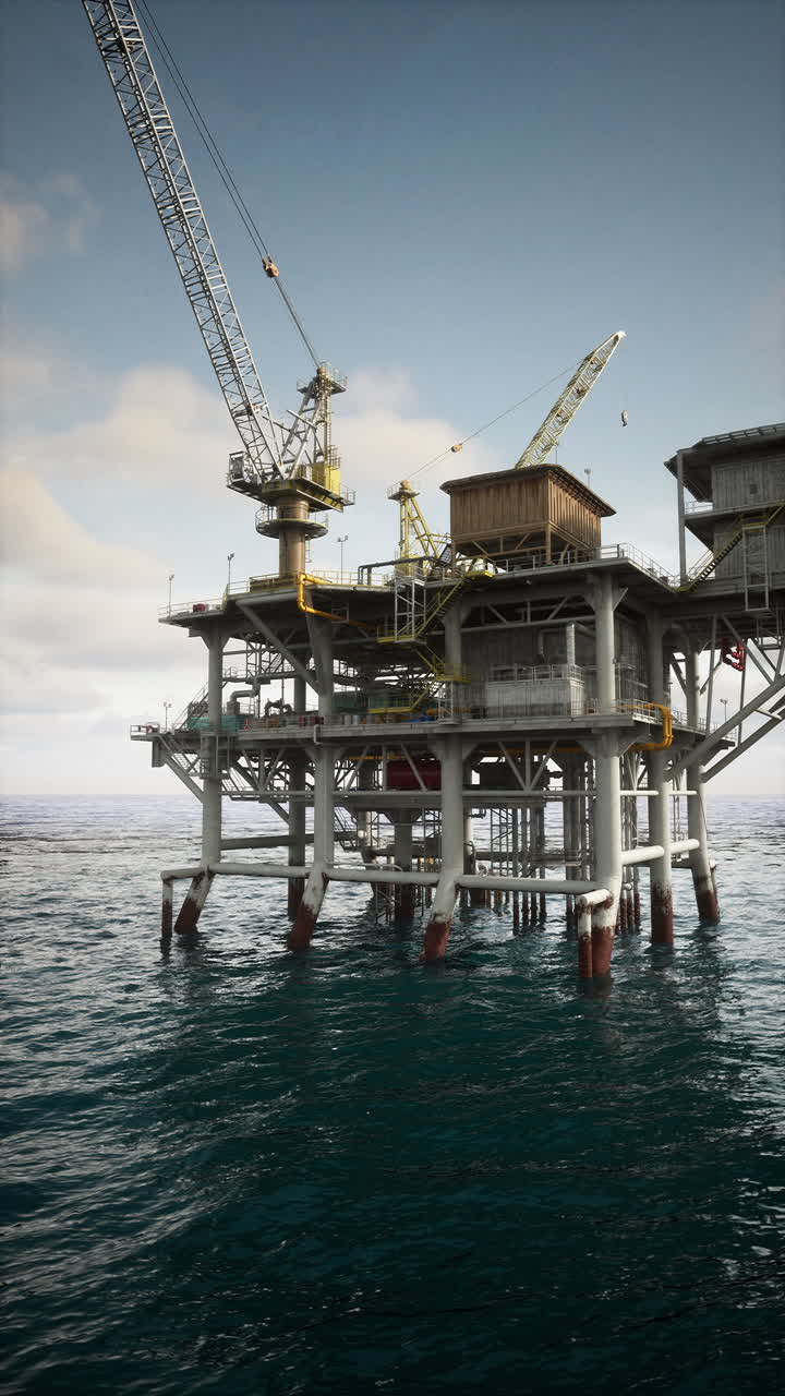 Olieboreplatform i havet