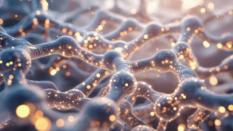 abstract glowing neural network connections