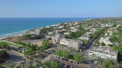 the entrance to the sharon beach in herzliya, israel in shikun haprogresivim - it is close to the most expensive neighborhood in the city