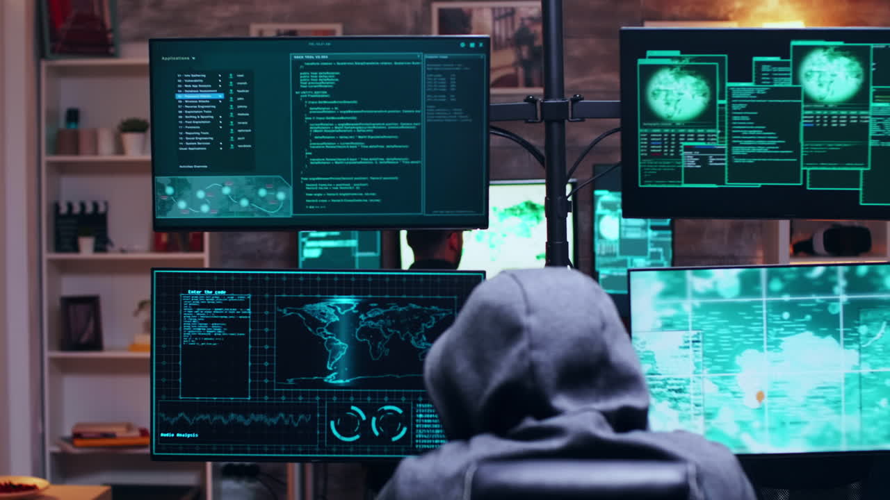 Team of cyber terrorists using a dangerous virus