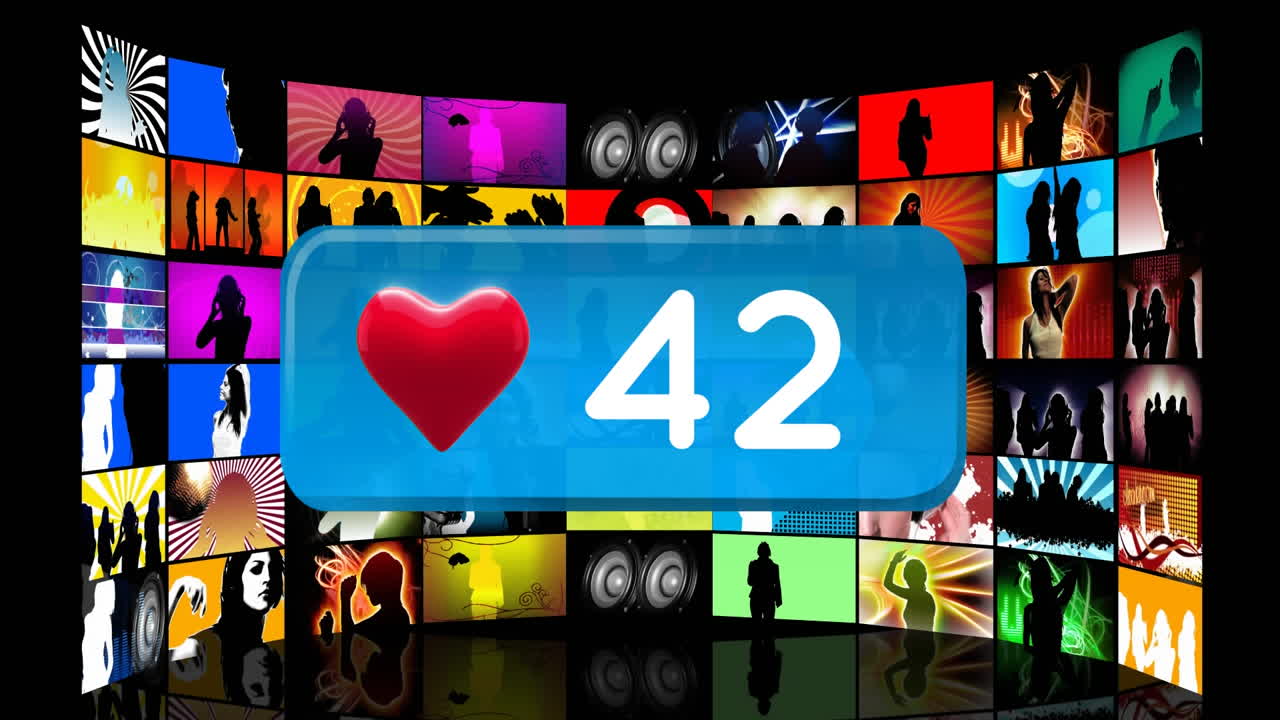 뮤직 비디오를 재생하는 모니터