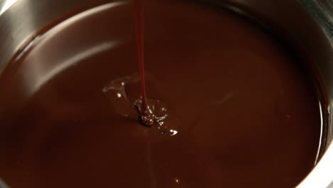 chocolate melting in saucepan