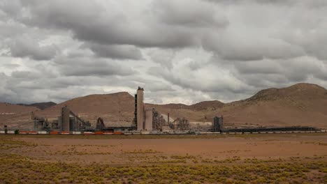 coal mining plant on a stormy day