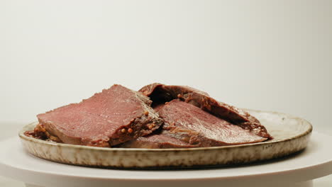 sliced cooked beef