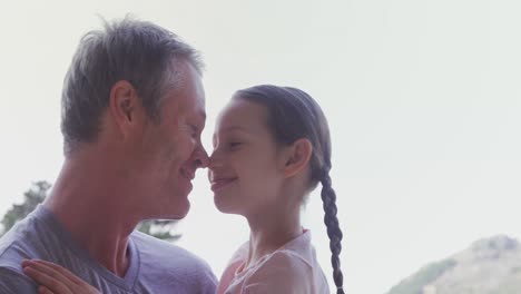 father and daughter having fun together 4k
