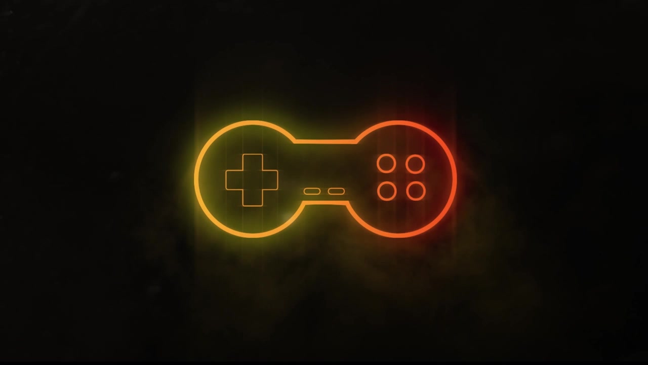 Animation of red thumbs down neon text start over processing using laptop