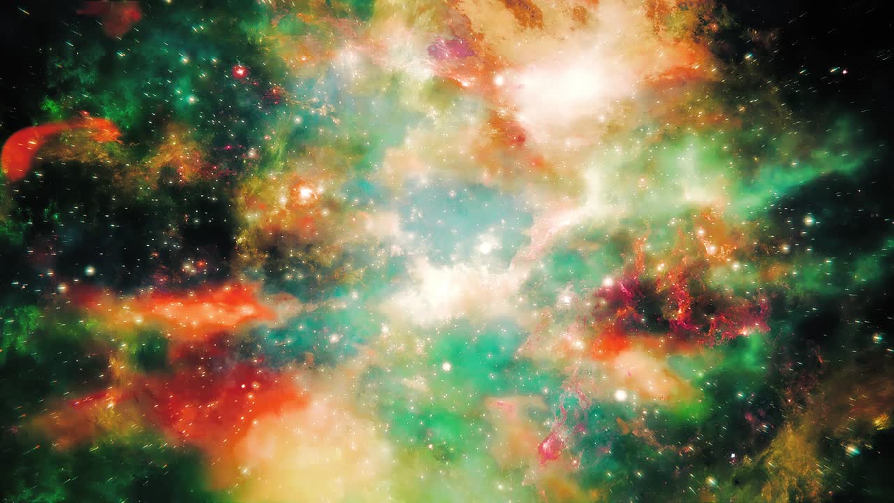 Seamlessly loop able animation of flying through the stars and nebulas