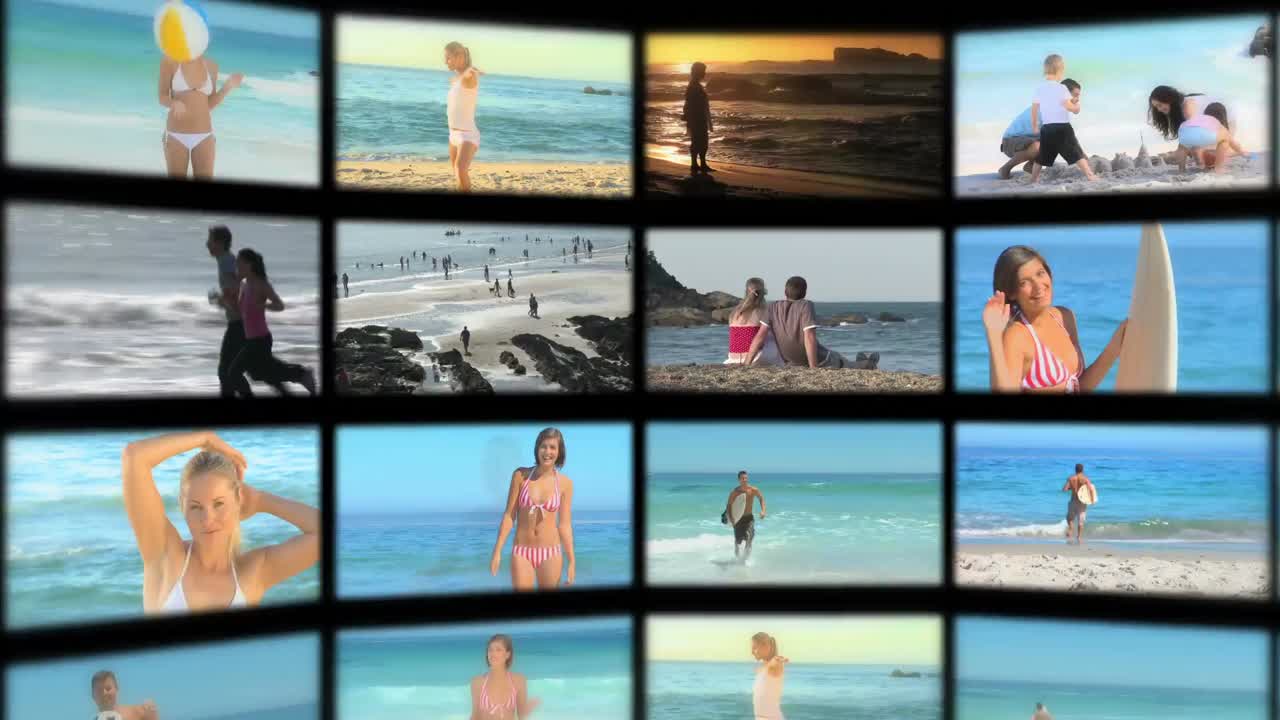 휴식 하는 사람 들 의 몽타지