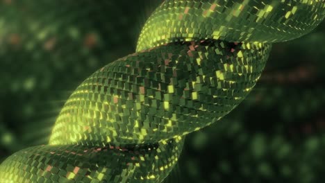 Abstract Green Spiral Pattern