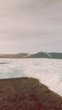 stunning aerial view of a glacier in the arctic