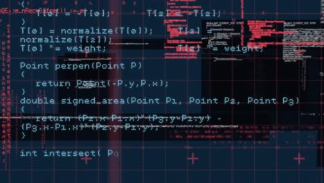 animación del procesamiento de datos sobre la molienda