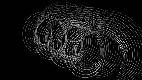 Spirals of white lines