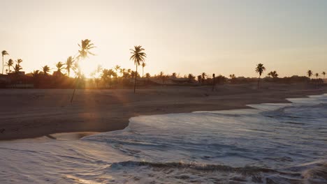 Aerial:-The-famous-town-for-kitesurfing,-Cumbuco,-Brazil