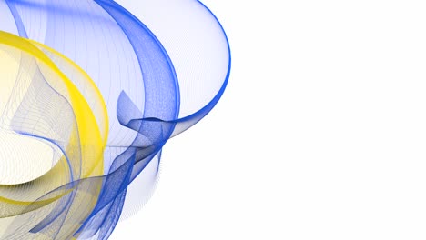 las líneas abstractas amarillas y azules se mueven.