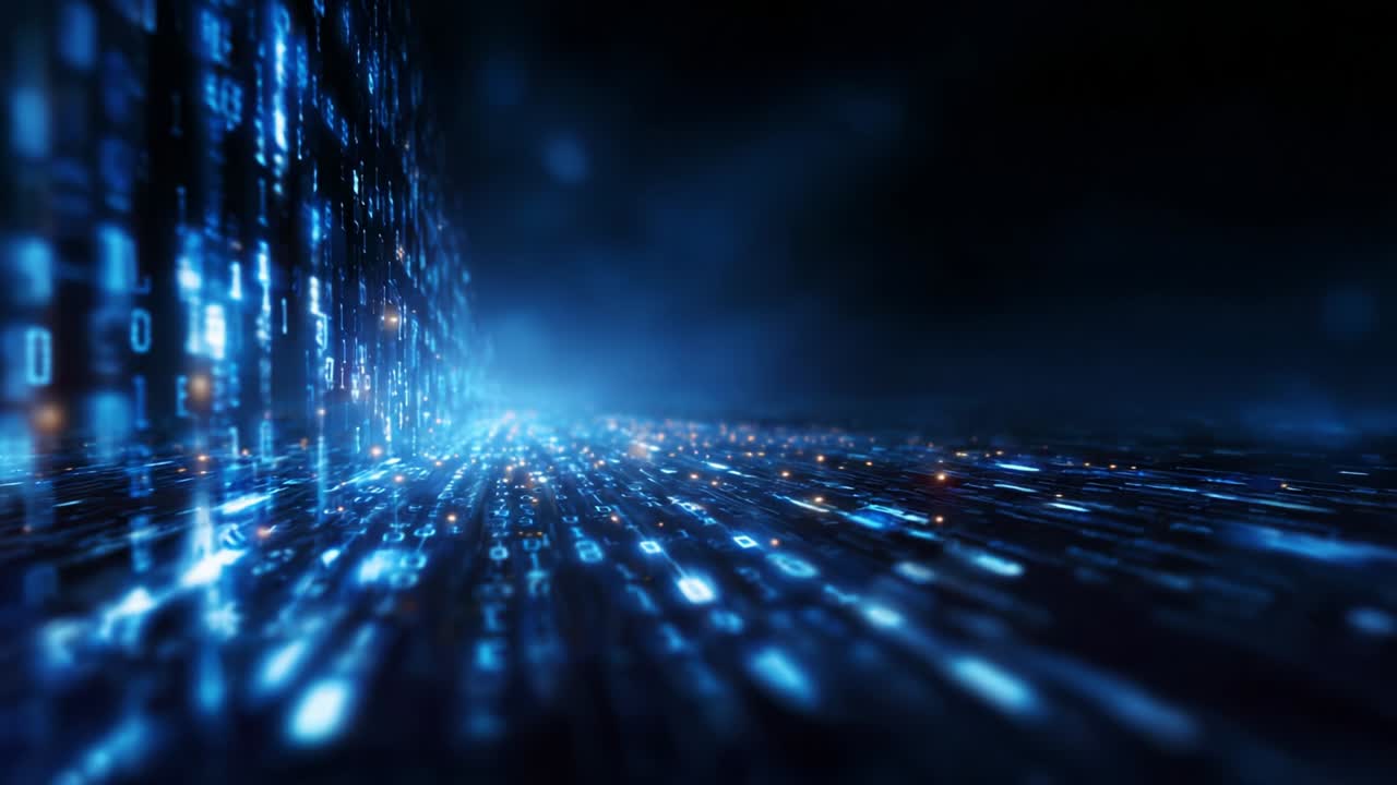 Abstract Digital Binary Code Background