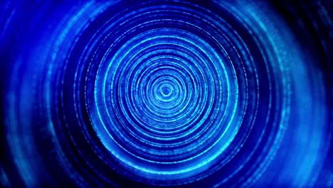 4k seamless looped science-fiction blue background with radial structures, particles oscillate and move smoothly, like element of information graphics on sci-fi panel hud. rings 6