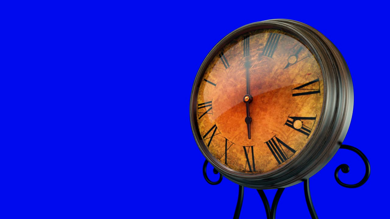 Vecchio orologio vintage Timelapse + Chroma Key