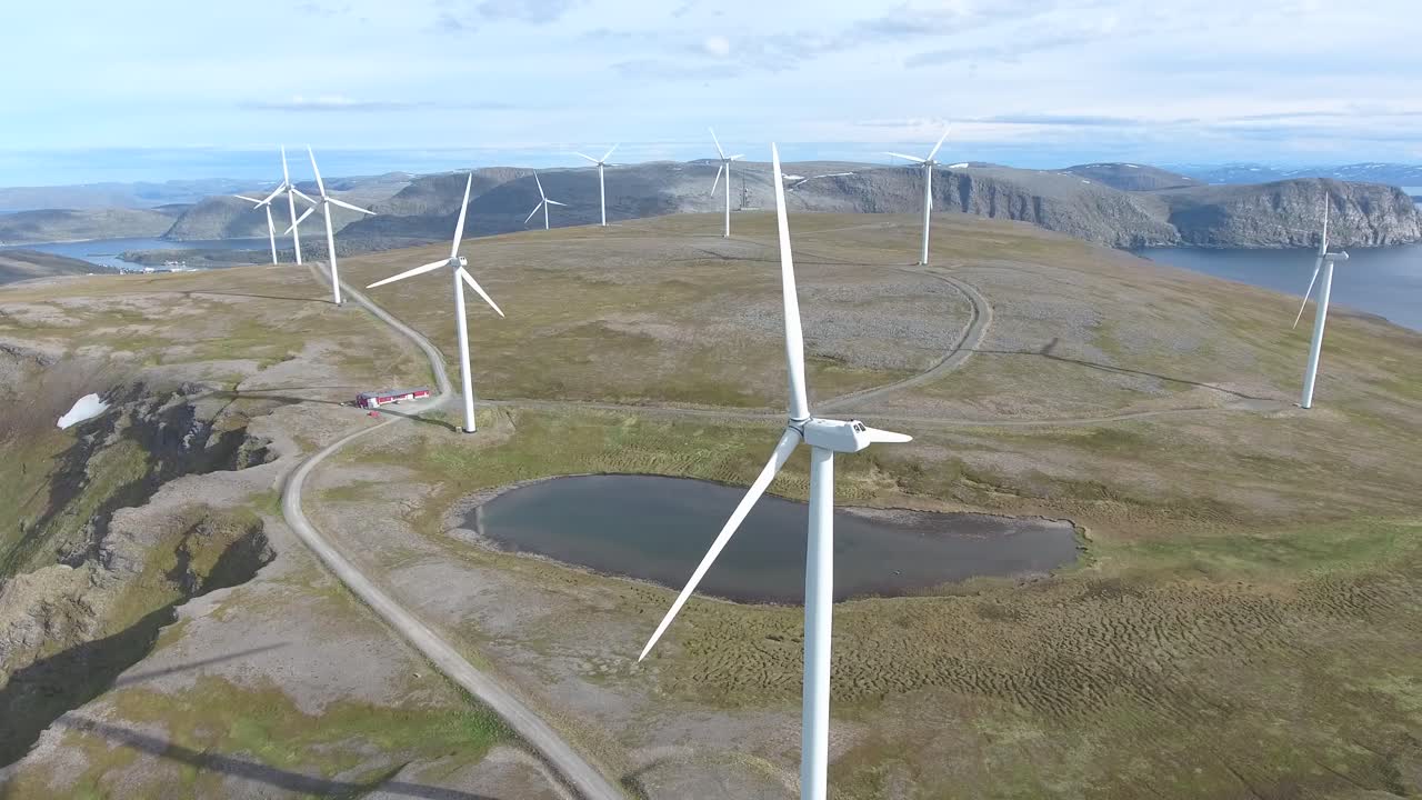 molinos de viento para la producción de energía eléctrica havoygavelen parque de molinos de viento noruega