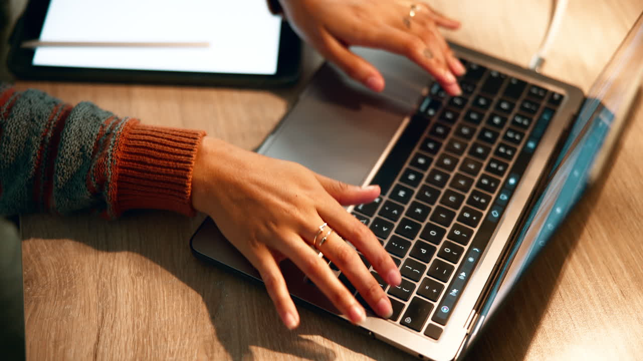 Workspace with Laptop and Tablet