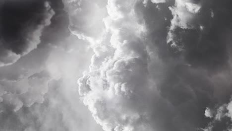 thunderstorms behind on the moving cumulonimbus clouds