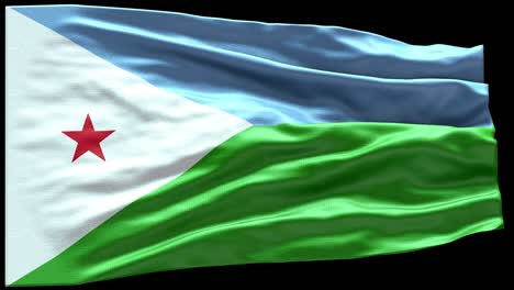 4k bandera muy detallada de djibouti - bandera de djiboutí alto detalle - bandera nacional djibouti patrón de ondas elementos en bucle