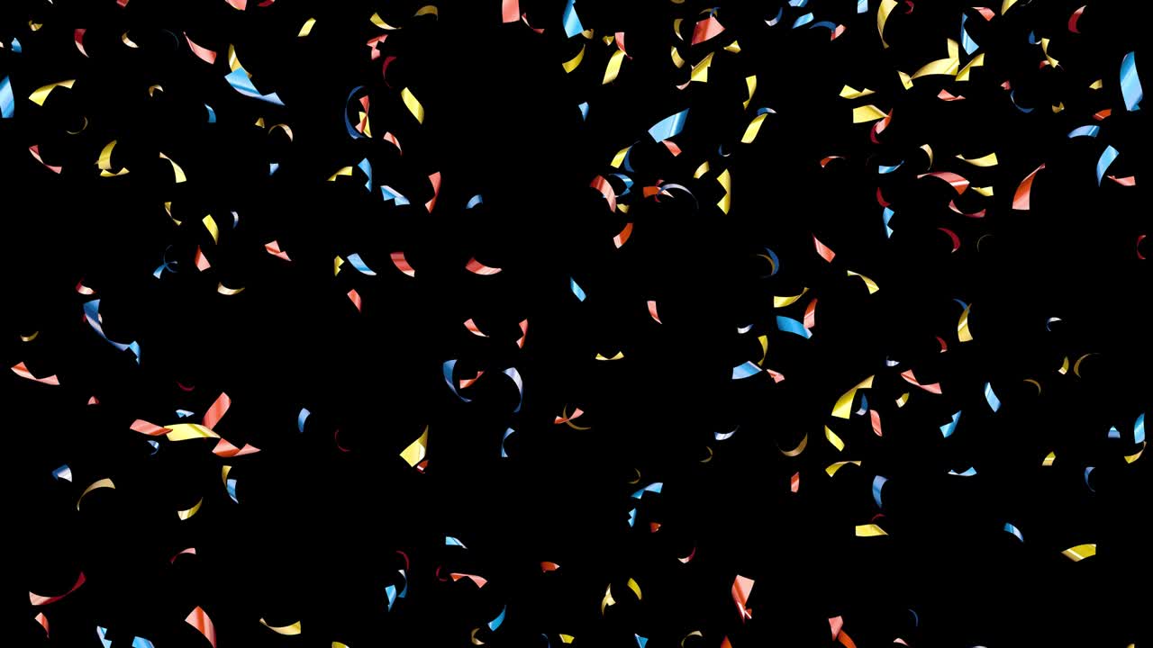 muchos confeti coloridos cayendo sobre un fondo aislado.