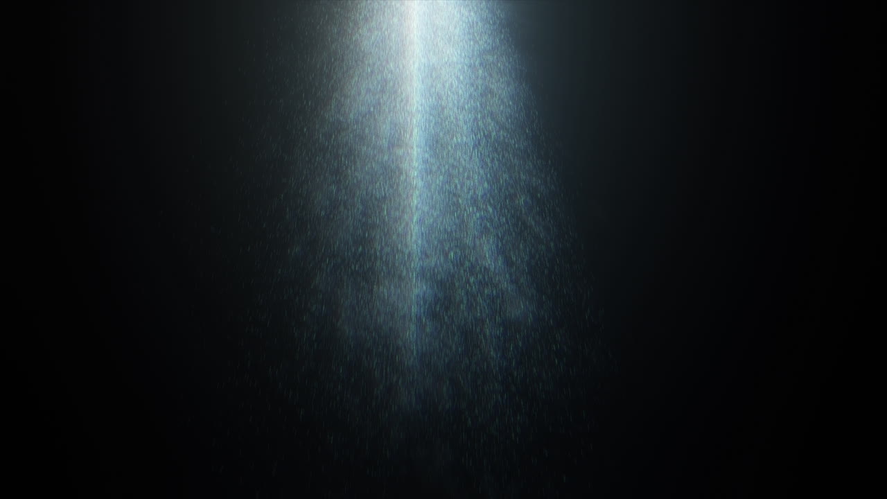 Pan Up Reveal of Comet in Space with Ice Debris Particles Heading Towards Planet Earth on Black Background. Glowing Mysterious Object Hurtling Through Galaxy. 3D Animation Rendering of 3i Atlas