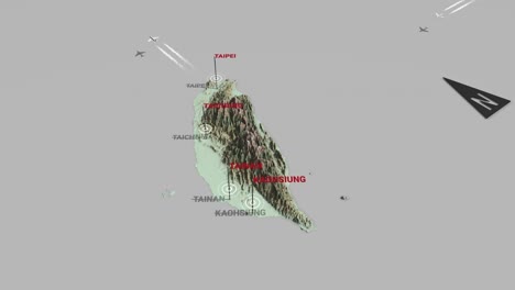 3d terrain map taiwan