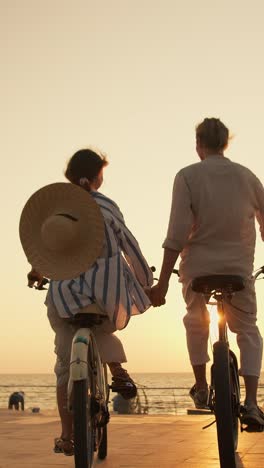 sunset bike ride on the beach