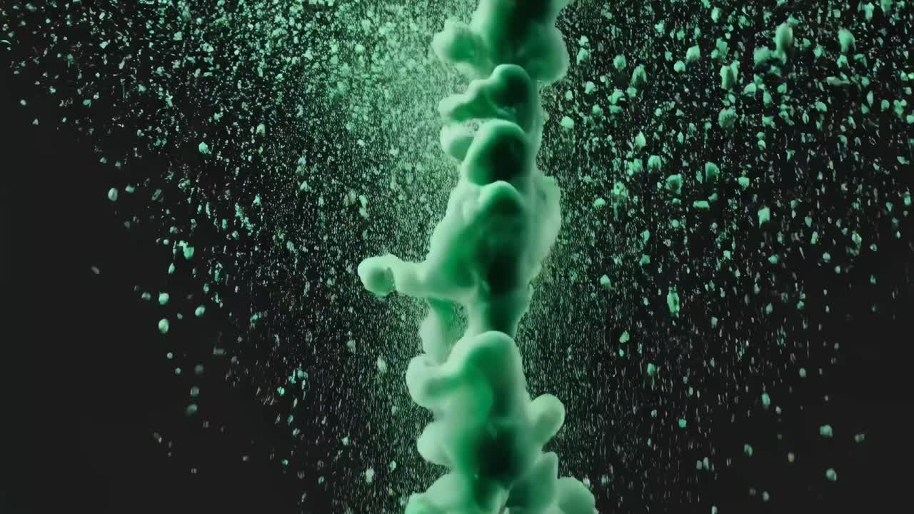 Mint Green Ink Explosion