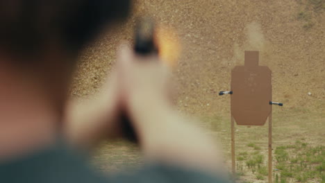 target practice at the shooting range