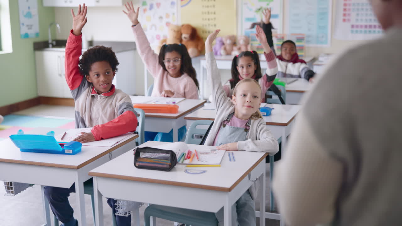 Students in a classroom learning