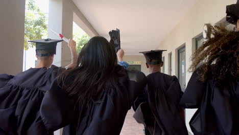 graduates celebrate their success at high school