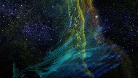 4k animation of colorful nebula clouds in the universe, for background