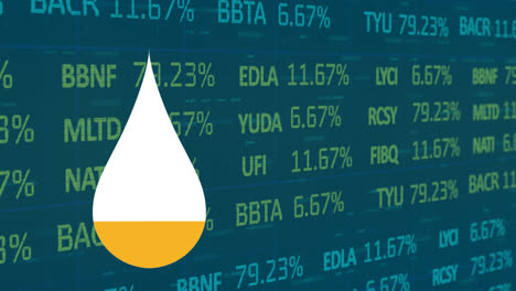 Animación-De-Una-Gota-De-Agua-Que-Se-Llena-De-Amarillo-Sobre-El-Procesamiento-De-Datos-Financieros.