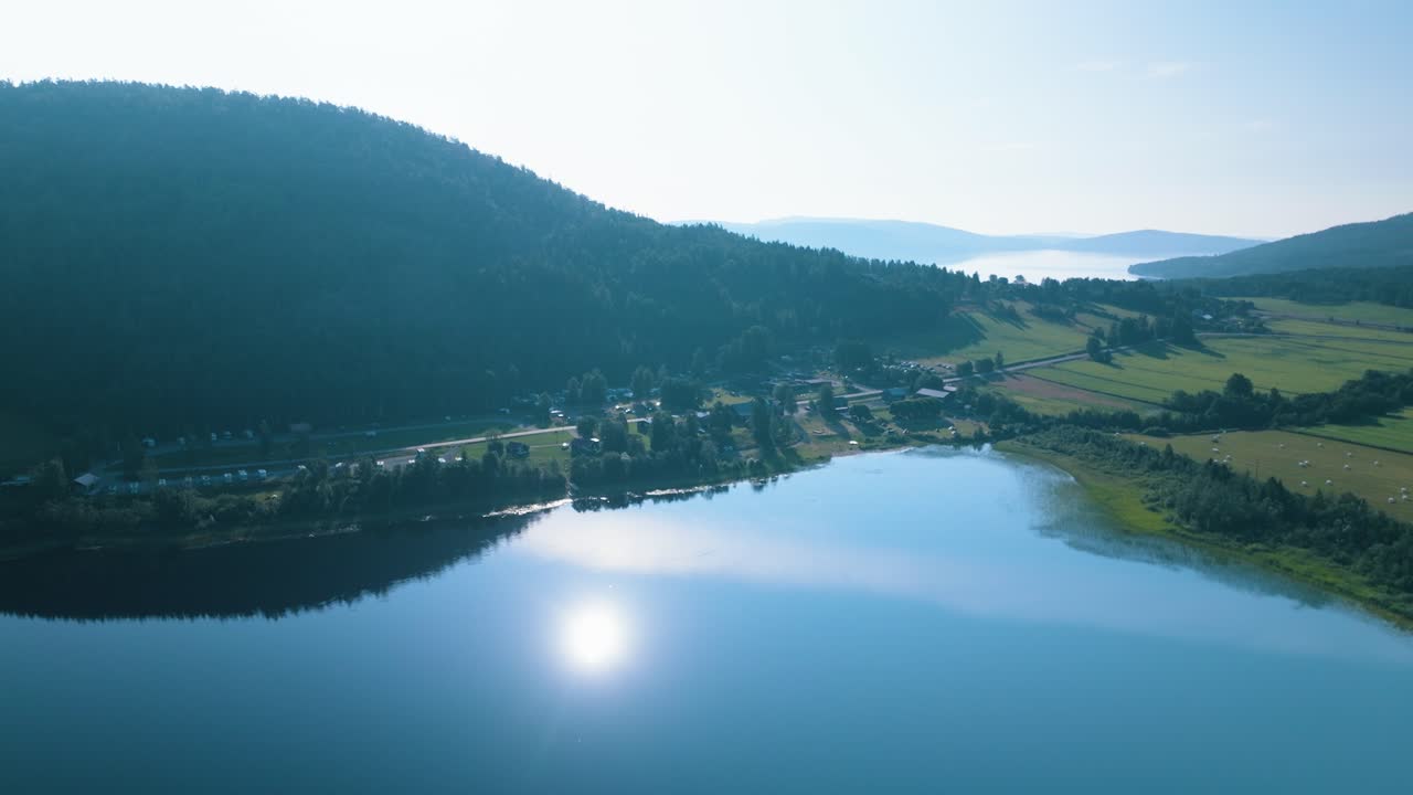 skule mountain, drone view, sweden, summer