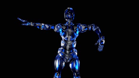 robot de vidrio transparente
