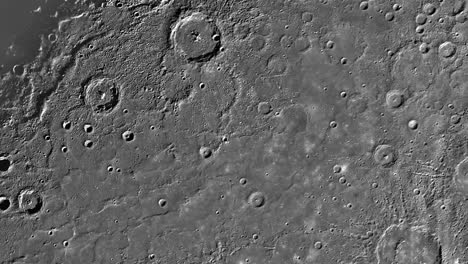 a 4k close-up of mercury's surface in rotation.