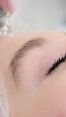tratamiento facial en curso