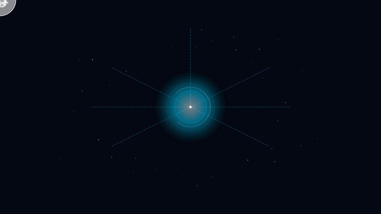 Abstract Digital Glowing Light Pulse with Radial Grid Lines