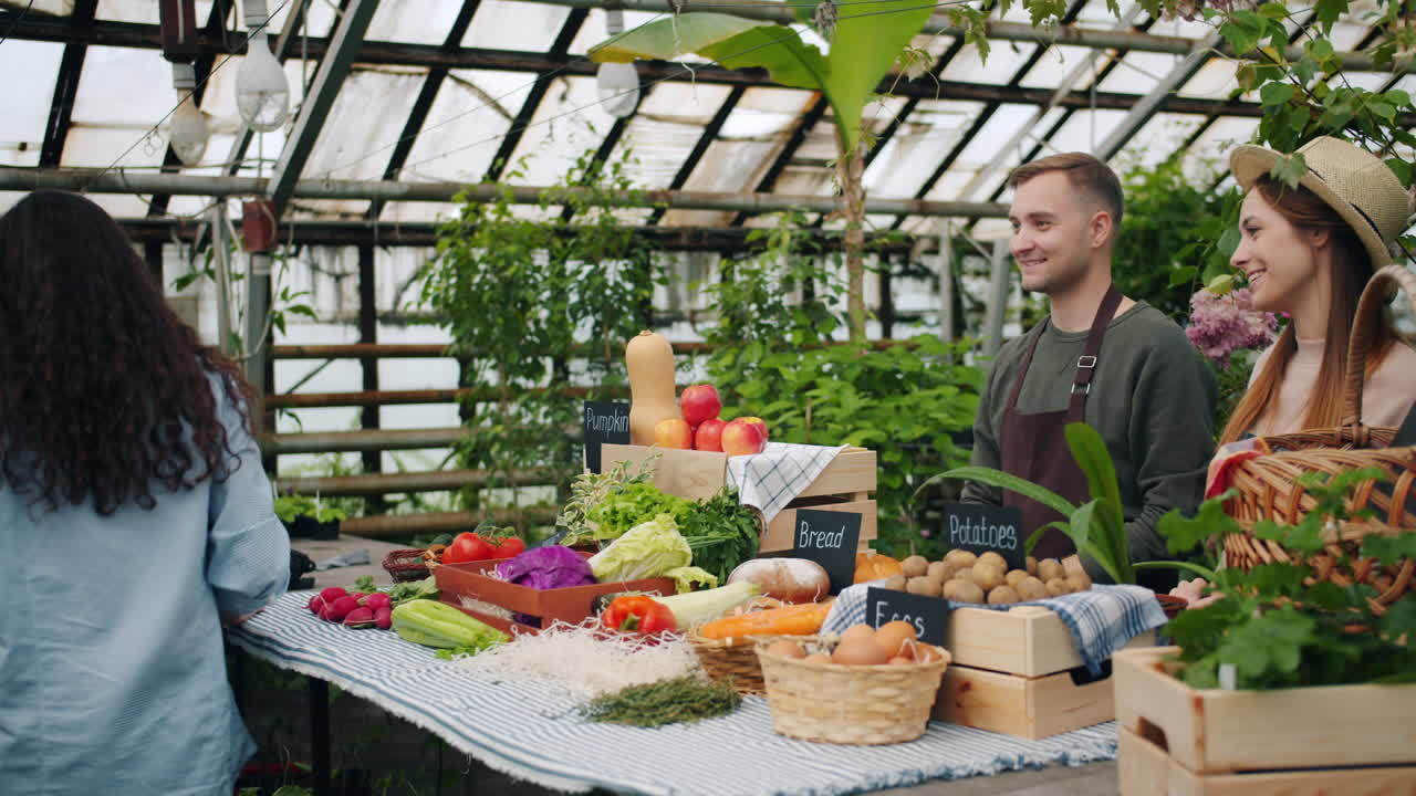 Farmers Market in a Greenhouse