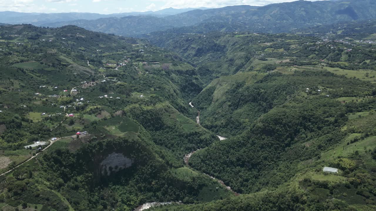Coffee plantations near San Agustin, Magdalena River, Colombia in the state of Huila