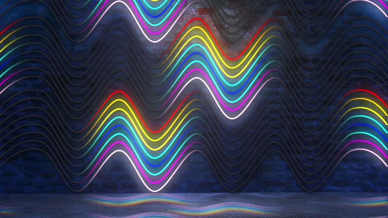 Neon Wave Wall Art