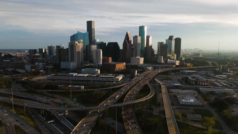 Aerial-view-following-I-45