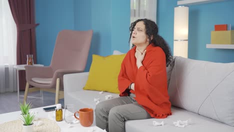 el paciente pulmonar está experimentando dificultad para respirar.