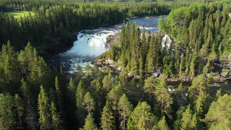 ristafallet waterfall in the western part of jamtland is listed as one of the most beautiful waterfalls in sweden.