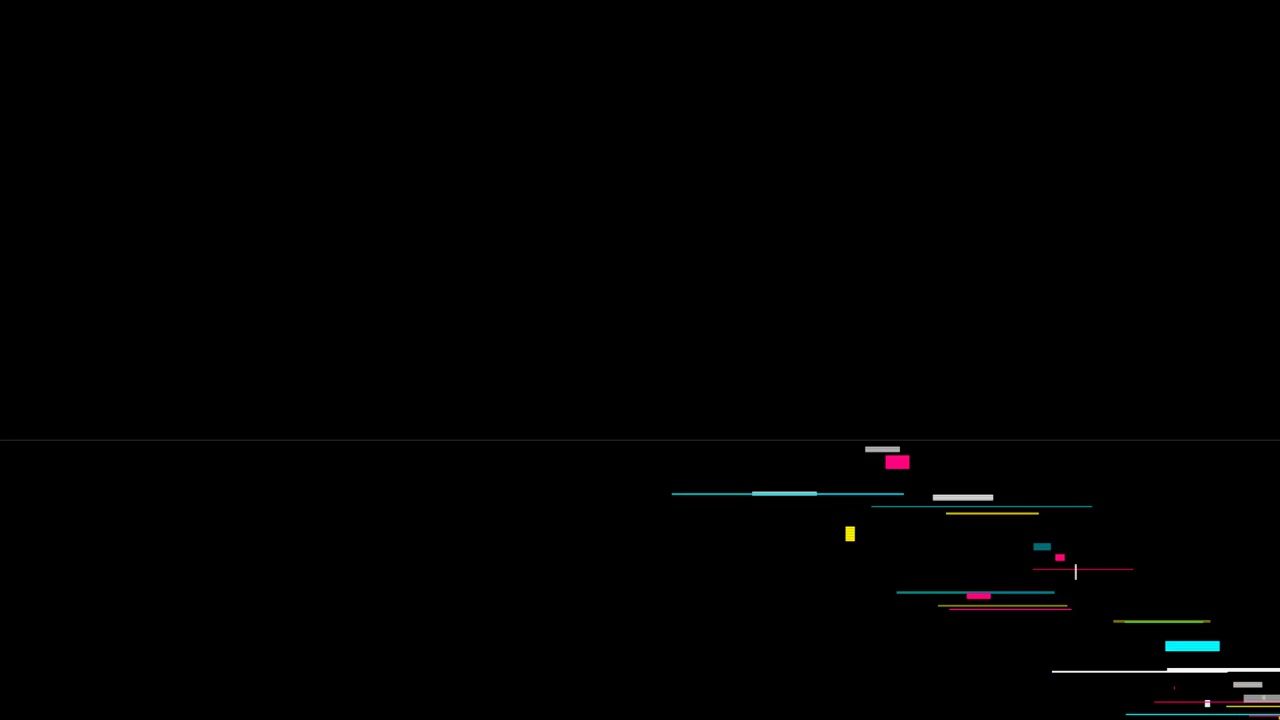 Digital Glitch Effect With Colorful Geometric Bars on Black Background