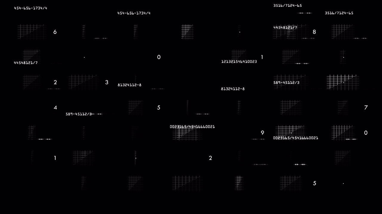 Futuristic Digital Data Grid Interface Animation