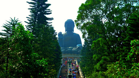 time lapse tian tian big buddha in ngong ping 360 hong kong city