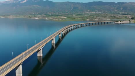 techniti limni polifitou- bridge over polifitou lake in greece